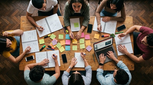 team reviewing AI templates and SOPs in London meeting room